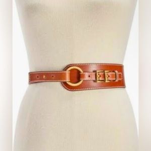 Michael Kors Double Buckle Leather Belt